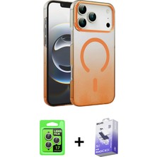 Cepte Toptan iPhone 17 Pro Ahenk Doku Özel Seri - Siyah Bilvis 5in1 5d Magic Hayalet Cam Ekran Koruyucu + Gümüş Raze Metal Kamera Lens