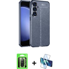 Cepte Toptan Galaxy A17 5g Doruk Klasik Özel Seri - Siyah 3D Antistatik Seramik Nano Ekran Koruyucu + Siyah Raze Metal Kamera Lens