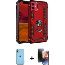 Cepte Toptan iPhone 11 Ahenk Klasik Koleksiyonu - Siyah 3D Antistatik Mat Seramik Nano Ekran Koruyucu + Yeşil Neon Fosforlu Kamera Lens