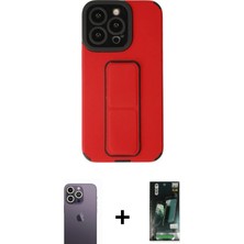 Cepte Toptan iPhone 13 Pro Max Çekirdek Yansıma - Şeffaf 360 Full Body Arka Koruyucu + Beyaz Neon Fosforlu Kamera Lens