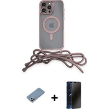 Cepte Toptan iPhone 12 Pro Max Eksen Özel Seri - Siyah 3D Antistatik Hayalet Cam Ekran Koruyucu + Gökkuşağı Shine Kamera Lens Koruma Cam