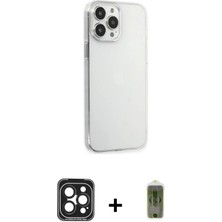 iPhone 15 Pro Max Kutup Doku Koleksiyonu - Siyah Joko Magic 5d Hayalet Cam + Siyah Pvd Metal Kamera Lens