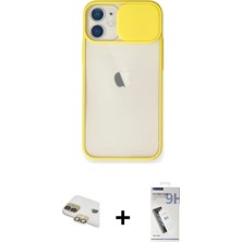 Cepte Toptan iPhone 11 Vadi Çizgi - Şeffaf Uv Polymer Nano Ekran Koruyucu + Gold Pers Alüminyum Kamera Lens