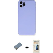 Cepte Toptan iPhone 11 Pro Max Ahenk Serisi - Siyah 6d Mat Seramik Hayalet Nano Ekran Koruyucu + Gold Shine Kamera Lens Koruma Cam