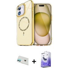 Cepte Toptan iPhone 12 Kıvılcım Form Prime - Siyah Bilvis 5in1 5d Magic Hayalet Cam Ekran Koruyucu + Yeşil Rainbow Kamera Lens Koruma Cam