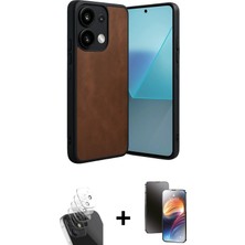 Cepte Toptan Redmi Note 13 Pro 5g Kıvılcım Işık Serisi - Siyah 3D Antistatik Mat Seramik Nano Ekran Koruyucu + Şeffaf Kamera Lens Koruma Cam