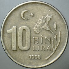 Banknoting Türkiye Cumhuriyeti 10 Bin Lira 1998.