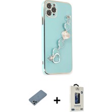 Cepte Toptan iPhone 11 Pro Max Nova Işık Prime - Siyah Bilvis Hayalet Cam Ekran Koruyucu + Sierra Blue Shine Kamera Lens Koruma Cam