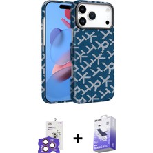 Cepte Toptan iPhone 17 Pro Max Doruk Serisi - Siyah Bilvis 5in1 5d Magic Hayalet Cam Ekran Koruyucu + Turuncu Bilvis Titan Kamera Lens