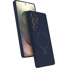 Newface Samsung Galaxy S24 Ultra Regal Magsafe Standlı Kapak - Lacivert