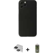 Cepte Toptan iPhone 11 Pro Max Yadigar Yansıma Serisi - Siyah Joko Magic 5d Hayalet Cam + Siyah Pers Alüminyum Kamera Lens