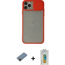 Cepte Toptan iPhone 11 Pro Max Vadi Çizgi - Siyah Polymer Nano Ekran Koruyucu + Gold Shine Kamera Lens Koruma Cam