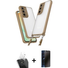 Galaxy A15 4g Ufuk Klasik - Siyah 3D Antistatik Hayalet Cam Ekran Koruyucu + Şeffaf Kamera Lens Koruma Cam