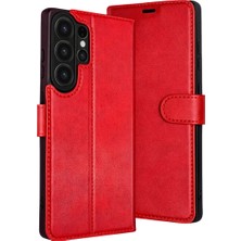Newface Samsung Galaxy S26 Ultra Trend S Plus Kapaklı Kılıf - Kırmızı