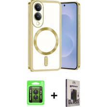 Cepte Toptan Galaxy S25 Edge Nova Işık Özel Seri - Siyah Bilvis Hayalet Cam Ekran Koruyucu + Siyah Raze Metal Kamera Lens