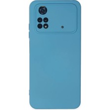 Decostyle Newface Xiaomi Poco M4 Pro 4g Kılıf Nano Içi Kadife Silikon - Mavi