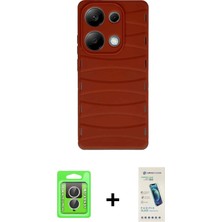 Cepte Toptan Redmi Note 13 Pro 4g Doruk Form Serisi - Şeffaf Pasifik Cam Ekran Koruyucu + Gümüş Raze Metal Kamera Lens