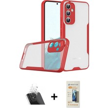 Cepte Toptan Galaxy A24 4g Atlas Asil Serisi - Siyah 6d Mat Seramik Hayalet Nano Ekran Koruyucu + Şeffaf Kamera Lens Koruma Cam