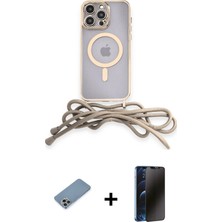 Cepte Toptan iPhone 12 Pro Max Eksen Özel Seri - Siyah 3D Antistatik Hayalet Cam Ekran Koruyucu + Gökkuşağı Shine Kamera Lens Koruma Cam