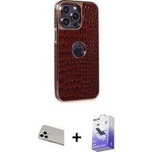 iPhone 13 Pro Max Ufuk Form Prime - Siyah Bilvis 5in1 5d Magic Hayalet Cam Ekran Koruyucu + Beyaz Rainbow Kamera Lens Koruma Cam