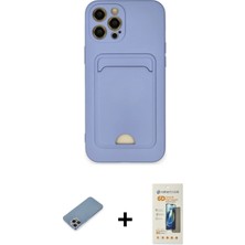 Cepte Toptan iPhone 12 Pro Max Vadi Çizgi Prime - Siyah 6d Mat Seramik Hayalet Nano Ekran Koruyucu + Gökkuşağı Shine Kamera Lens Koruma Cam