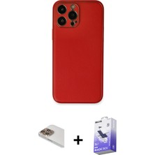 Cepte Toptan iPhone 13 Pro Max Yadigar Klasik - Siyah Bilvis 5in1 5d Magic Hayalet Cam Ekran Koruyucu + Gold Pers Alüminyum Kamera Lens