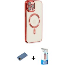 Cepte Toptan iPhone 12 Pro Max Nova Işık Özel Seri - Siyah 5d Eko Cam Ekran Koruyucu + Gold Shine Kamera Lens Koruma Cam