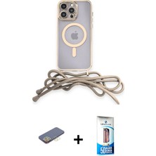 Cepte Toptan iPhone 12 Pro Max Eksen Özel Seri - Siyah 5d Eko Cam Ekran Koruyucu + Sarı Renkli Kamera Lens Koruma Cam