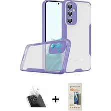 Galaxy A24 4g Atlas Asil Serisi - Siyah 6d Mat Seramik Hayalet Nano Ekran Koruyucu + Şeffaf Kamera Lens Koruma Cam