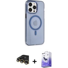 iPhone 14 Pro Max Kıvılcım Asil Özel Seri - Siyah Bilvis 5in1 5d Magic Hayalet Cam Ekran Koruyucu + Gold Raze Metal Kamera Lens