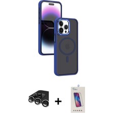 iPhone 15 Pro Yörünge Klasik - Siyah Joko 5d Cam + Gümüş Raze Metal Kamera Lens