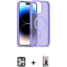 Cepte Toptan iPhone 16 Pro Max Siluet Minimal Prime - Siyah Bilvis Hayalet Cam Ekran Koruyucu + Gümüş Pvd Metal Kamera Lens