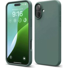 Decostyle Newface iPhone 16 Plus Kılıf Nano Içi Kadife Silikon - Koyu Yeşil