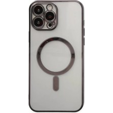 Decostyle Newface iPhone 14 Pro Kılıf Magneticsafe Lazer Silikon - Siyah