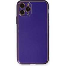 Decostyle Newface iPhone 11 Pro Kılıf Coco Deri Silikon Kapak - Mor