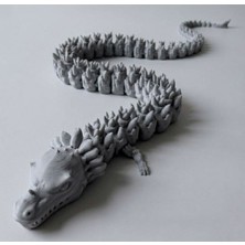 Hareketli Eklemli Ejderha Figürü - 46 cm Stres Oyuncağı - Esnek Eğitici Hayvan Figürü