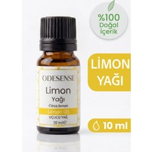Odesense Limon Uçucu Yağı 10 ml Doğal ve Saf İçerik Damlalıklı Kapaklı Şişe Bez Kese