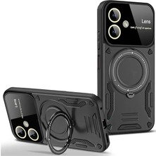 Decostyle Newface Samsung Galaxy A06 Kılıf Joy Lens Standlı Kapak - Siyah