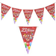 Bal10 Dünyası 23 Nisan Temalı Üçgen Flama