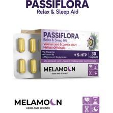 Melamoon 30 Kapsül Passiflora Takviye Edici Gıda Magnezyum ve L-Teanin