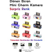 Roseandroses Mini Charm Kamera Dönen Ekran Flaşlı Selfie Video Vlog Kamerası 1080P+48MP