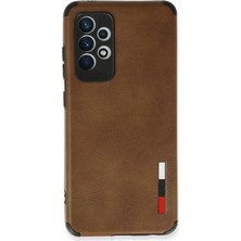 Decostyle Newface Samsung Galaxy A72 Kılıf Loop Deri Silikon - Kahverengi