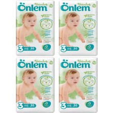 Önlem Botanika Bebek Bezi 3 Beden Midi 4 - 9 kg 50 Li x 4 Paket