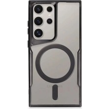 Decostyle Newface Samsung Galaxy S23 Ultra Kılıf Boyi Magsafe Silikon Kapak - Siyah