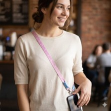 Moonparacord Telefon Boyun Askısı Pembe Patiler 70 cm