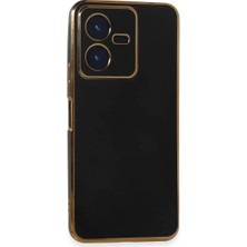 Decostyle Newface Vivo Y22 2022 Kılıf Volet Silikon - Siyah