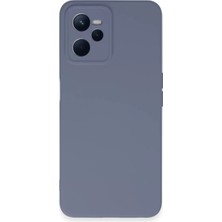 Decostyle Newface Realme C35 Kılıf Nano Içi Kadife Silikon - Gri