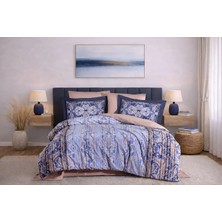 Elma Shop Çift Kişilik Poplin Nev Alandra Indigo