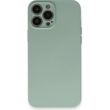 Decostyle Newface iPhone 13 Pro Max Kılıf Nano Içi Kadife Silikon - Su Yeşili