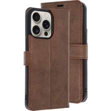 Decostyle Newface iPhone 15 Pro Max Kılıf Trend S Plus Kapaklı Kılıf - Taba